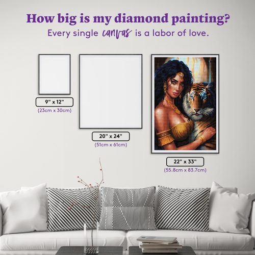 a goddess and her tiger diamond art painting 43640325669057