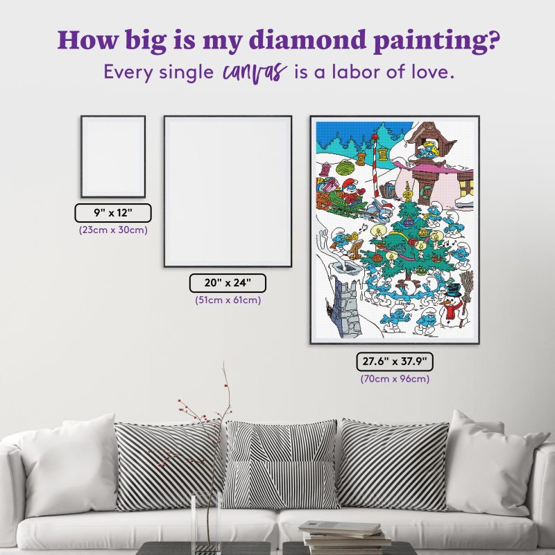 a smurfy christmas diamond art painting 46011614560449