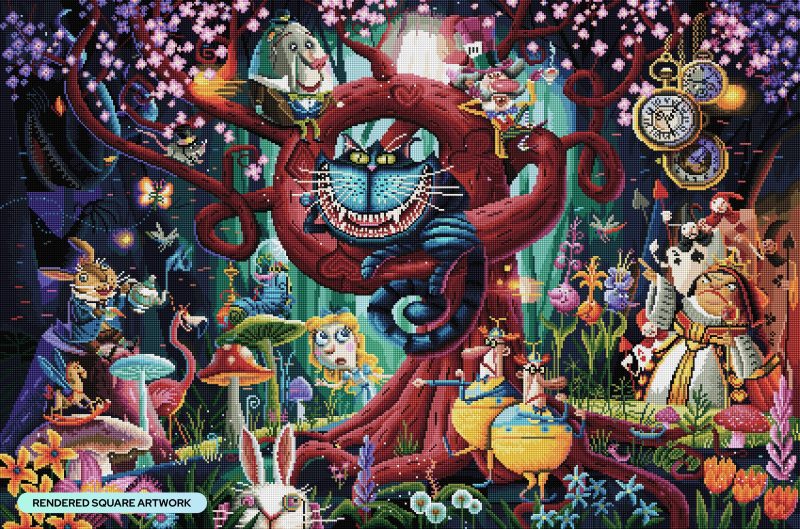 alice in wonderland diamond art painting 43121555767489