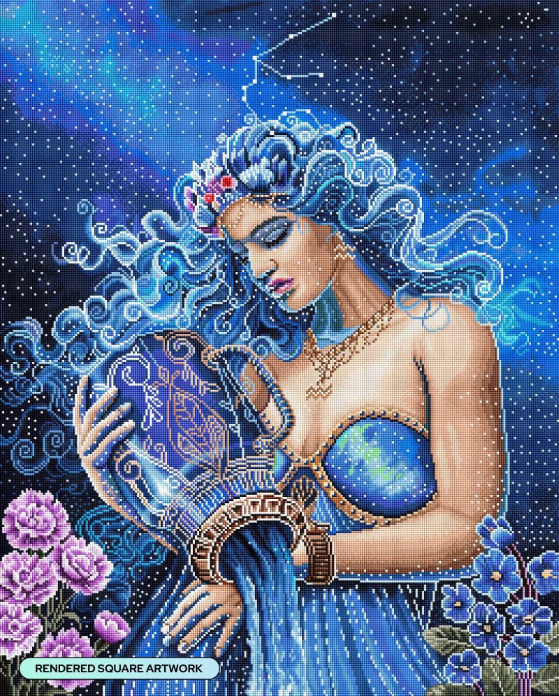 aquarius diamond art painting 43223379050689