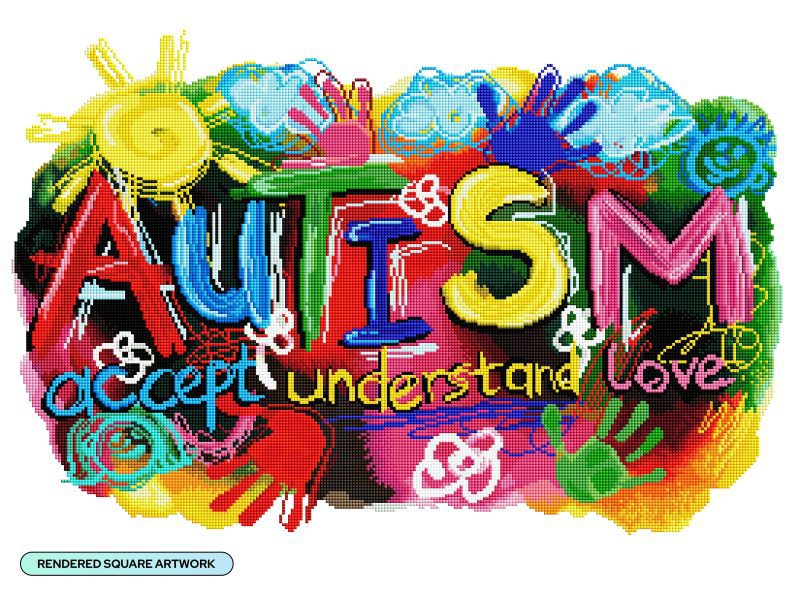 autism accept understand love diamond art painting 44073512829121