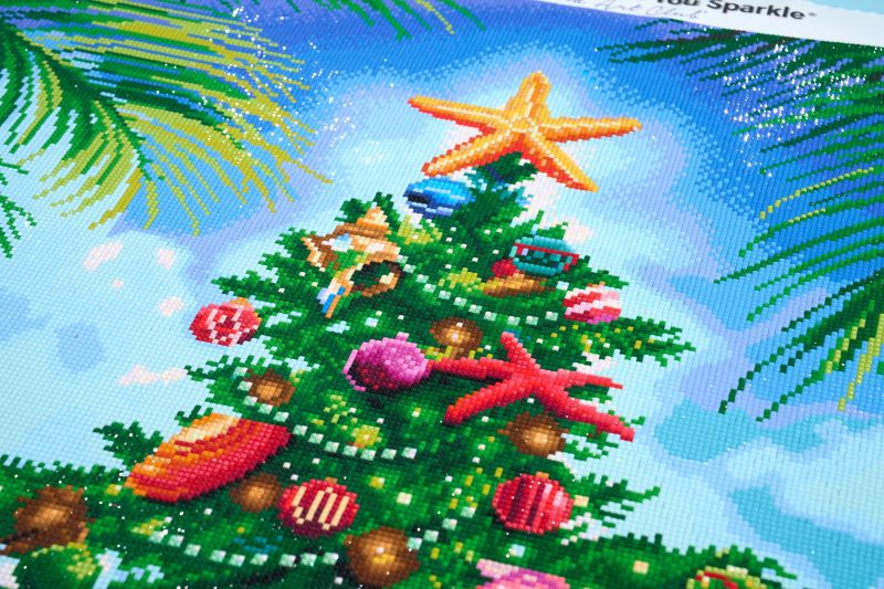 beach christmas tree diamond art painting 45235572048065