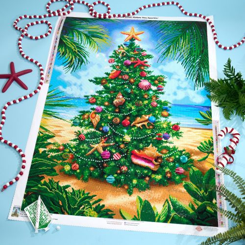 beach christmas tree diamond art painting 45235572179137