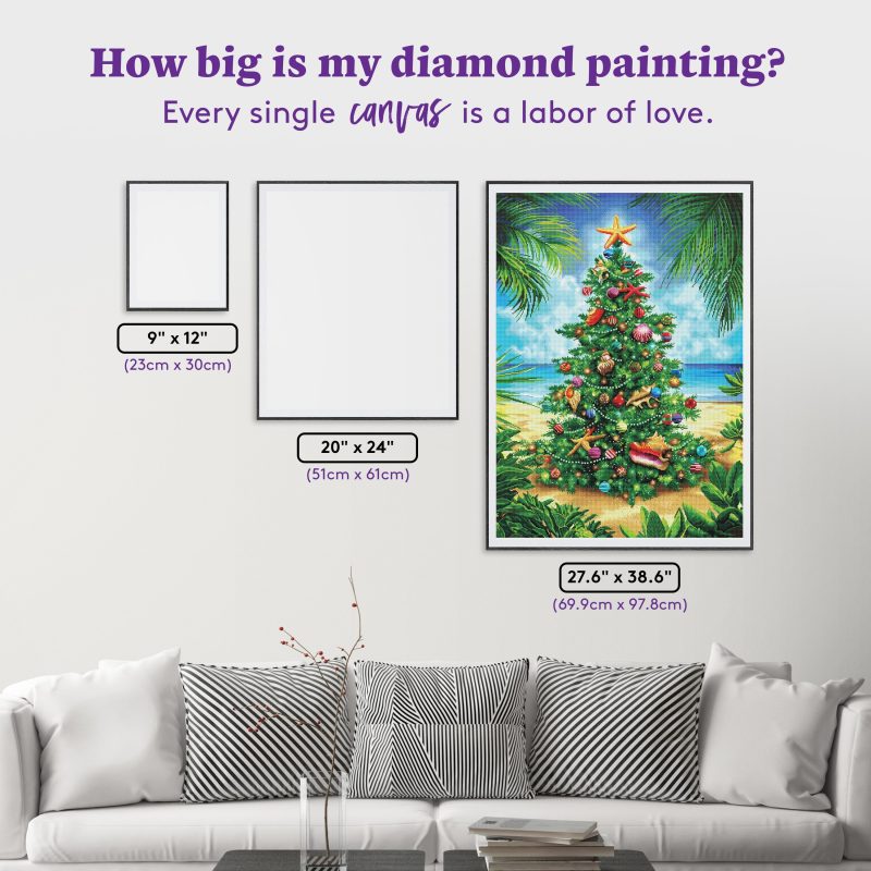 beach christmas tree diamond art painting 45997143163073