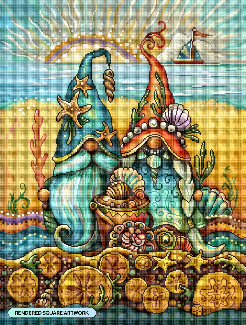 beach gnomes diamond art painting 44834969714881