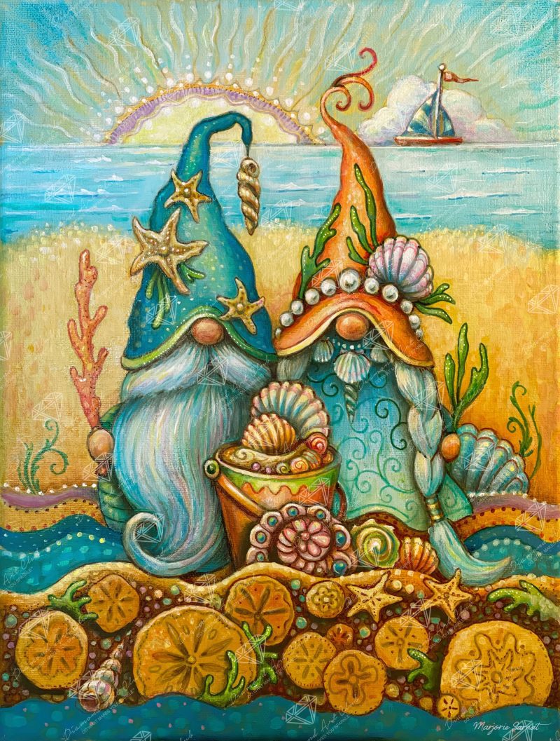 beach gnomes diamond art painting 44834969747649