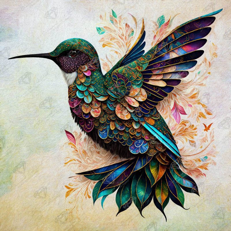 beautiful hummingbird diamond art painting 43961439027393