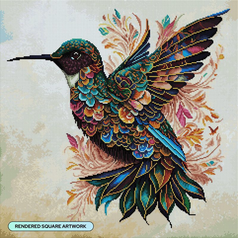 beautiful hummingbird diamond art painting 43961439092929