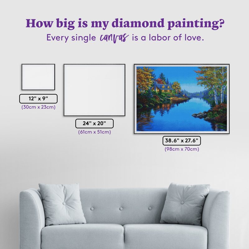 blue lake paradise diamond art painting 44488518926529