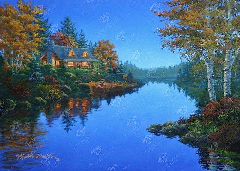 blue lake paradise diamond art painting 44488518959297