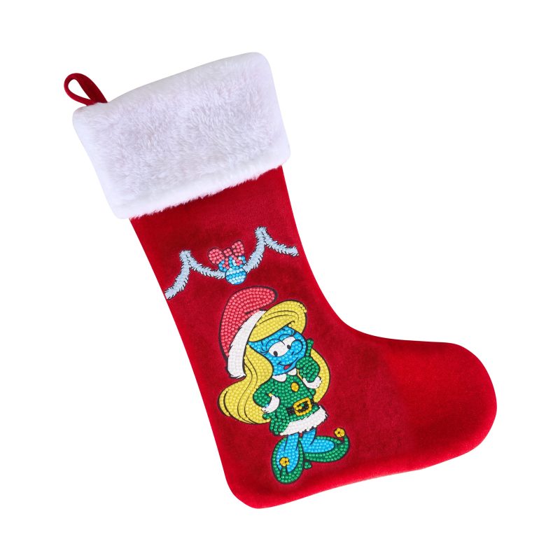 christmas stocking elf smurfette diamond art painting 46246604570817