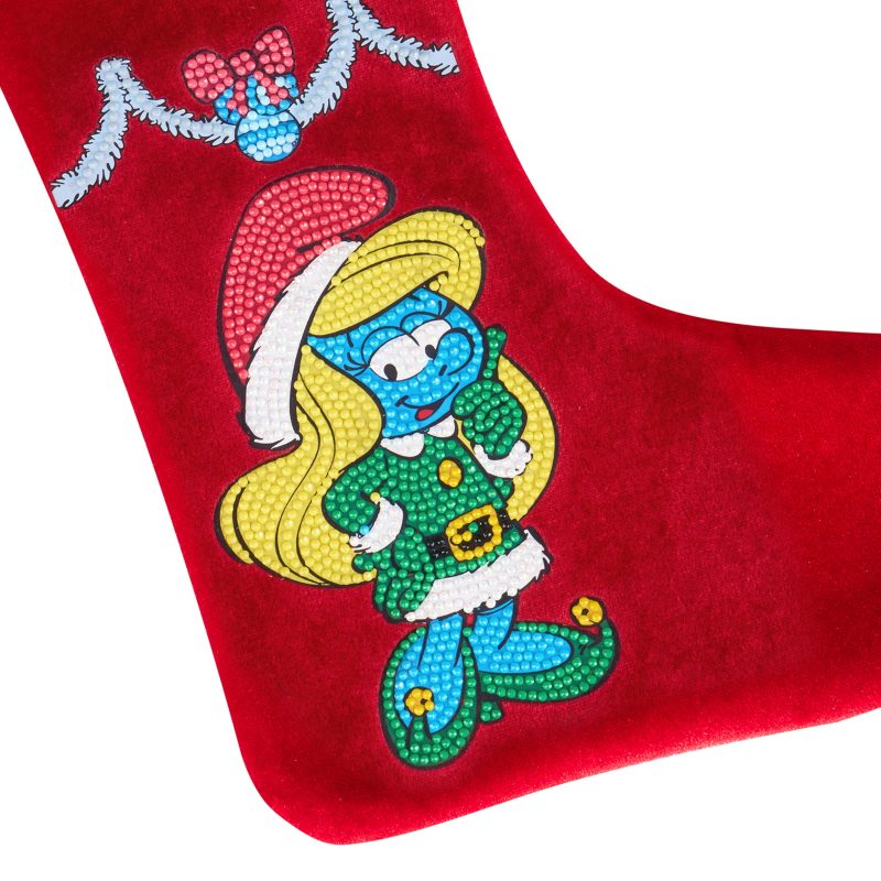 christmas stocking elf smurfette diamond art painting 46246604603585