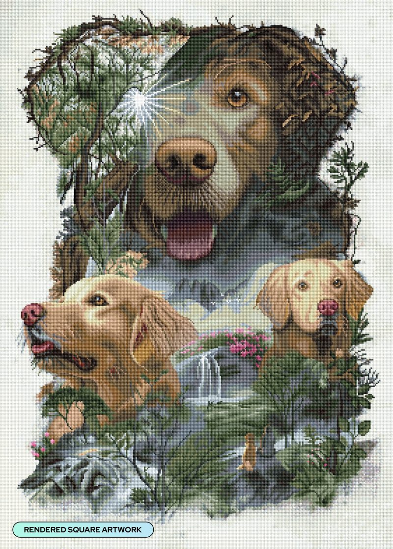 golden retriever diamond art painting 46249771532481