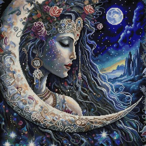 moon goddess diamond art painting 34376591933633