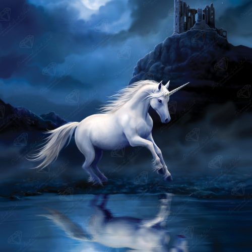 moonlight unicorn diamond art painting 34102580445377