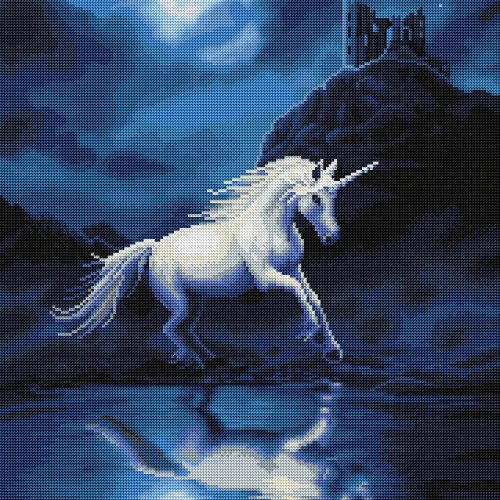 moonlight unicorn diamond art painting 34102580543681