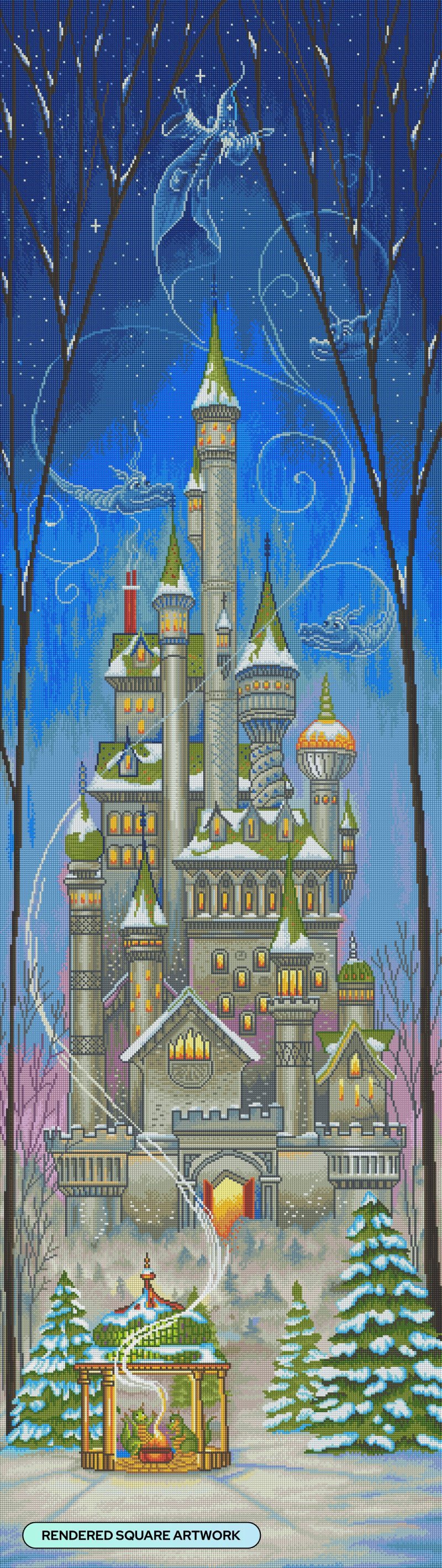 snow castle diamond art painting 42999300915393