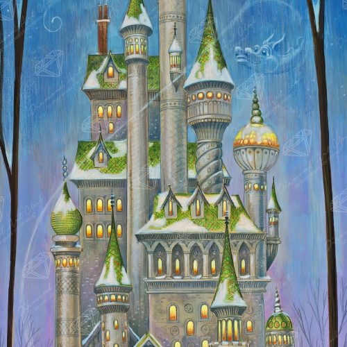 snow castle diamond art painting 43045093310657