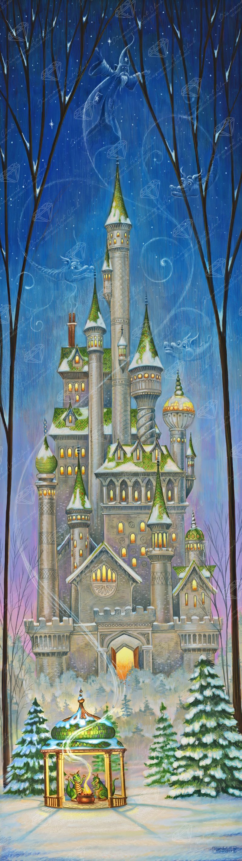 snow castle diamond art painting 43045093310657