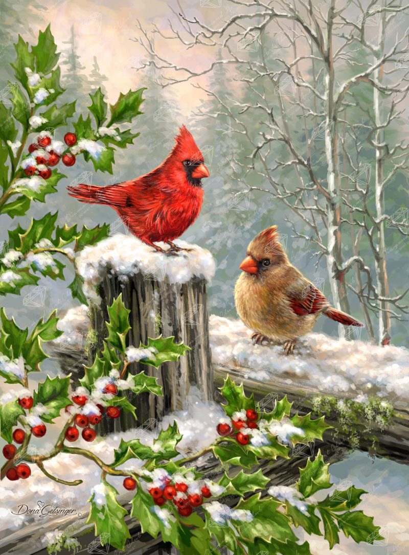 winter visitors diamond art painting 42999584751809