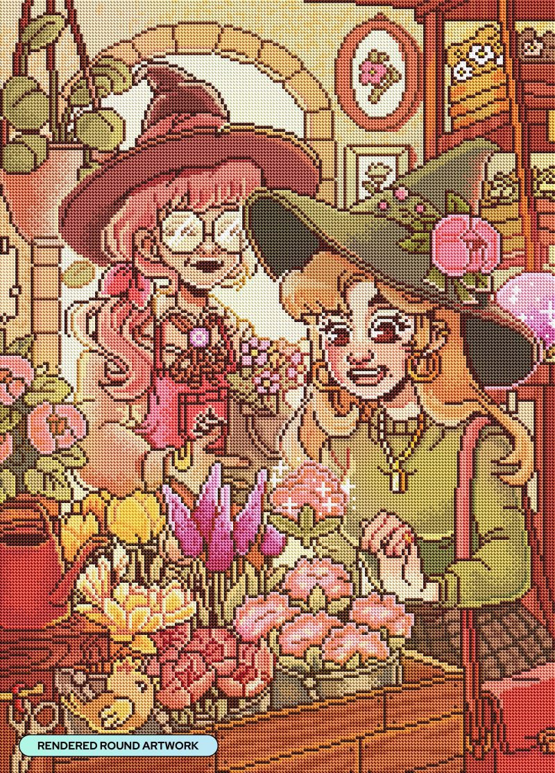 witch s flower shop diamond art painting 43684605198529