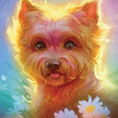 yorkie glow diamond art painting 42947432022209